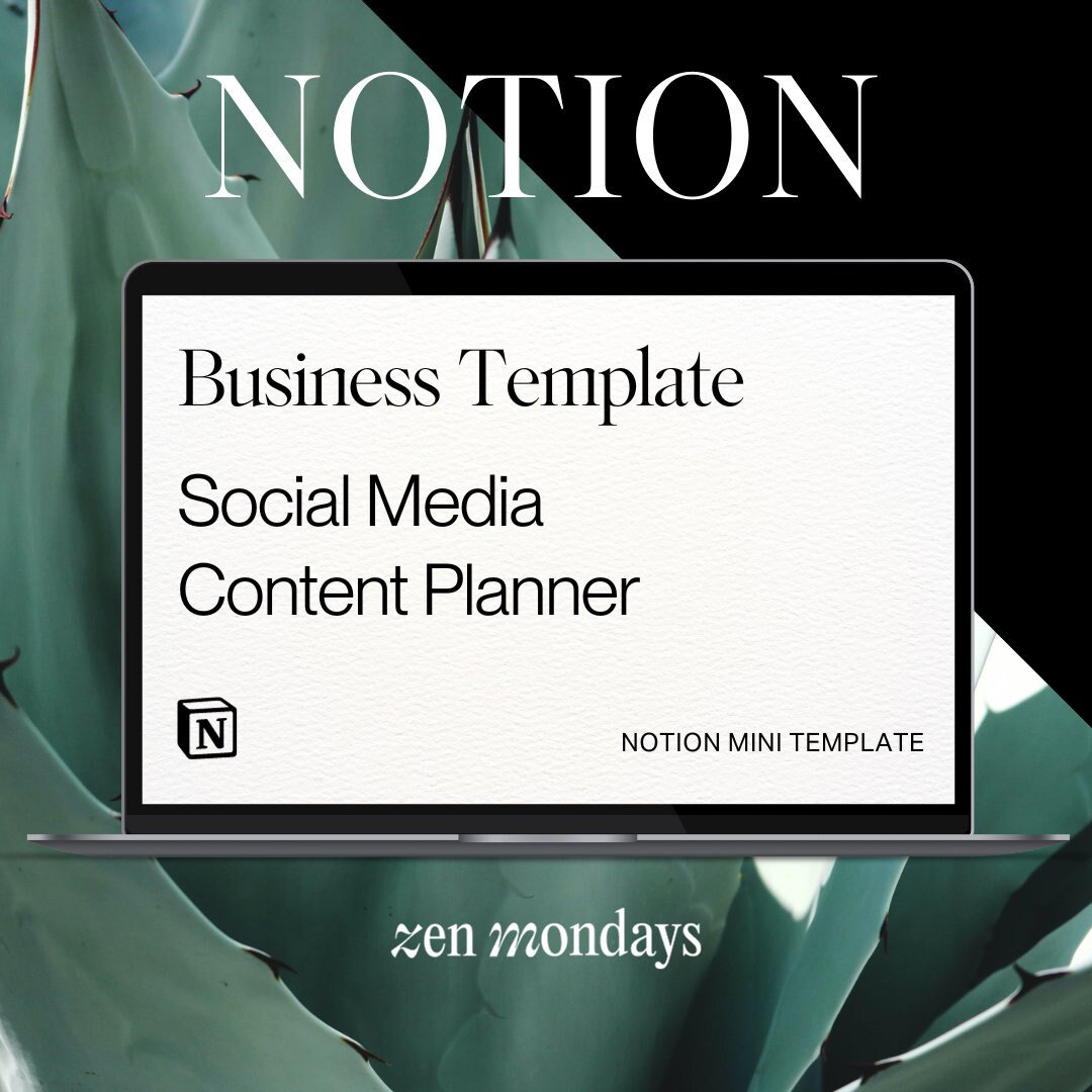 Notion Social Media Planner Template | Content Calendar and Scheduler ...