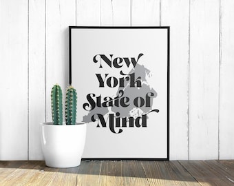 Póster de rap con cita de rap "New York State of Mind" (impresión artística digital)