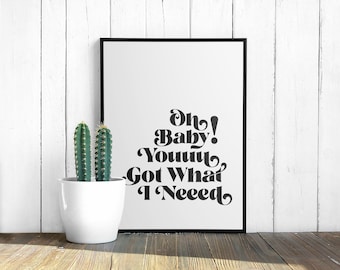 Just a Friend Digital Art Print Rap Quote Rap Póster