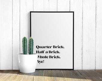 Medio ladrillo Digital Art Print Rap Quote Rap Poster