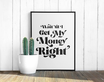 Póster de rap con cita de rap "Can't Tell Me Nothin" (impresión artística digital)