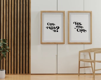 ¿Puedo patearlo? Sí, puedes. Impresión artística digital dual. Póster de rap, hip hop y frases.