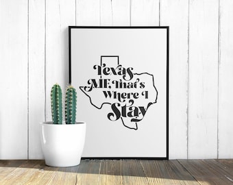 Rep Texas Digital Art Print Rap Quote Rap Poster