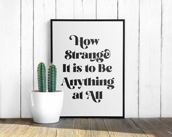 Aeroplane Over the Sea Art Print Rap Quote Rap Poster