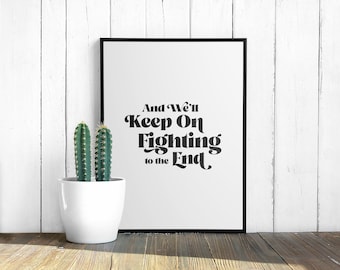 Somos los Campeones Arte Digital Print Rock Quote Cartel de Rock