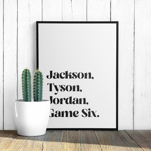 Game 6 Digital Art Print Rap Quote Rap Poster