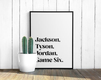 Game 6 Digital Art Print Rap Quote Rap Poster