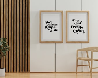 Póster de hip hop con impresión artística digital dual, tan fresco y limpio.