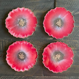 Bold Geode Resin Coasters - Set of 4