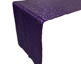 Purple Mini Sequin Table Runners The Best Quality Fabric