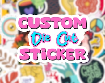 Vinyl Stickers Custom Printed | Your Design, Logo or Text | Weatherproof, Scratch Resistant, Long-Lasting Adhesive