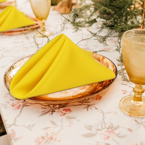 Yellow Polyester Napkin