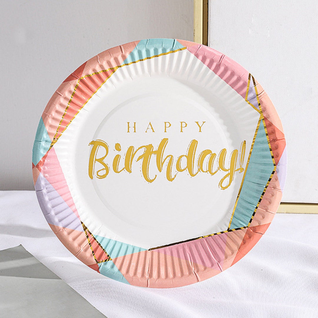 10 Pastel Party Plates Pastel Paper Plates Birthday Etsy