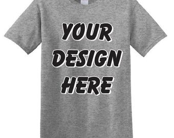 Personalized Cotton Blend T-Shirt: Custom Print Logo or Text