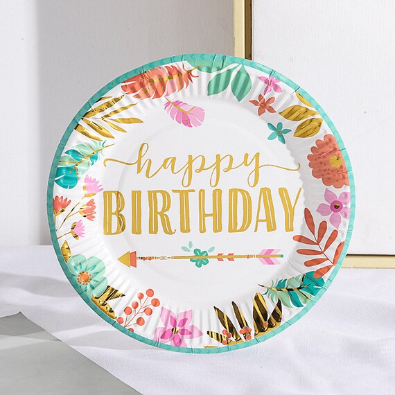 10 Pastel Party Plates Pastel Paper Plates Birthday Etsy