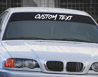 Vinyl Windshield Decal – Custom Car Sticker with Personalized Text, Weatherproof, Durable, Auto Window Decoration