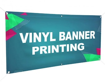 Custom Vinyl Banner Sign, Personalized Party & Business Decor