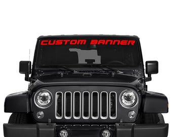 Personalized Vinyl Windshield Decal: Custom Car Sticker, Waterproof