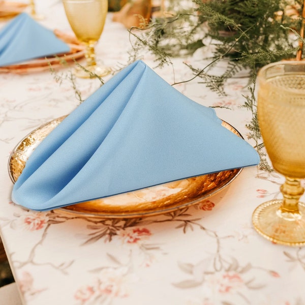 Light Blue Polyester Napkin