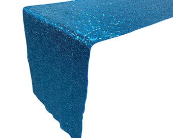 Turquoise Mini Sequin Table Runners The Best Quality Fabric