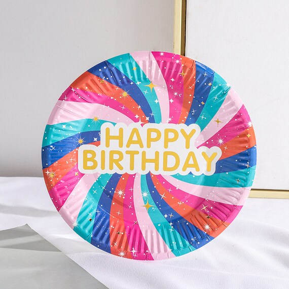10 Pastel Party Plates Pastel Paper Plates Birthday Etsy