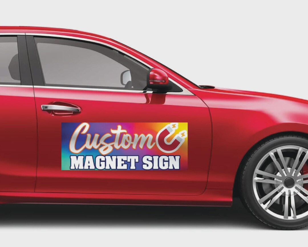 Custom Car Door Magnets - Business Logo Vehicle Advertising - Set of 2 ...