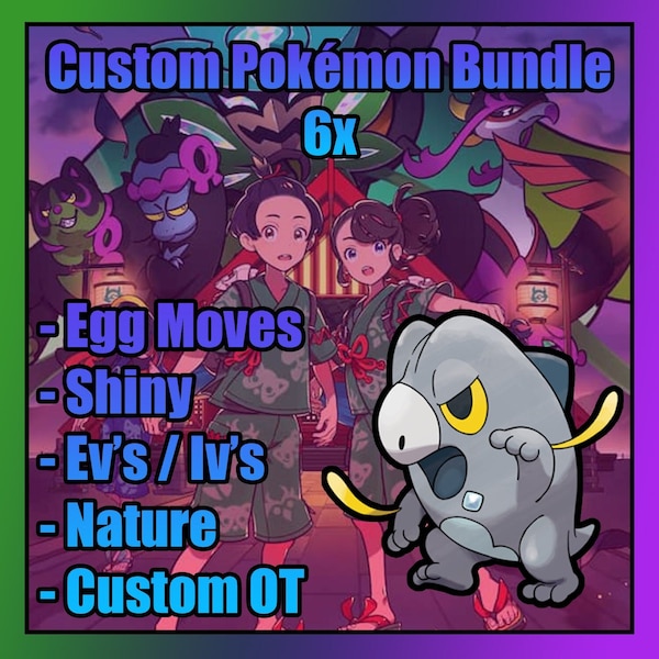 Pokémon Scarlet / Violet / Custom Pokémon Bundle x6 / Fully Customisable