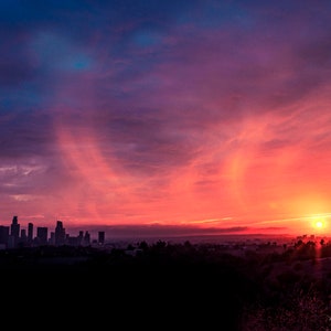 Sunset Over Downtown Los Angeles Skyline