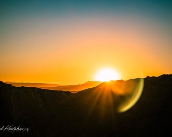 Calico Sunset in California