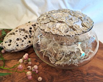 Energy Cleansing // Vintage Potpourri Bowl Rose Floral Design Home Decor Sacred Space Energy Healing Activation Spirituality Meditation