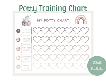 Potty Training Chart | Printable Toddler behavior chart | Potty Chart Digital Download