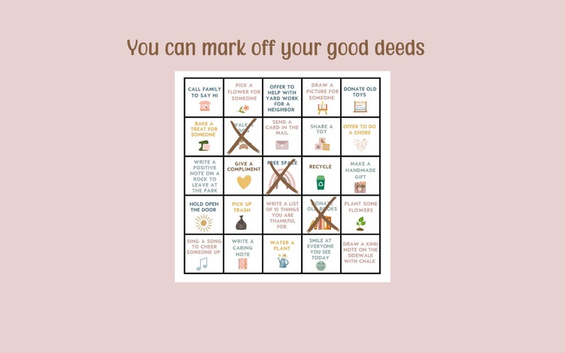 Kindness Bingo | Printable Acts of Kindness | Digital Download - Etsy