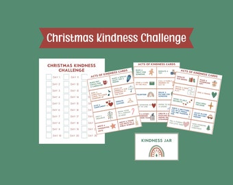 Christmas Kindness Challenge | Printable Random acts of kindness cards for kids