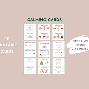K&ouml;nnte beinhalten: Set mit 18 druckbaren Entspannungskarten mit Illustrationen von Regenb&ouml;gen, Herzen, Bergen und Wirbeln. Die Karten sind dazu gedacht, Kindern zu helfen, ihre Emotionen zu bew&auml;ltigen und Entspannung zu f&ouml;rdern. Die Karten sind 17,8 cm x 12,7 cm gro&szlig;.