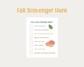 Fall Scavenger hunt | Autumn printable Game | Digital Download