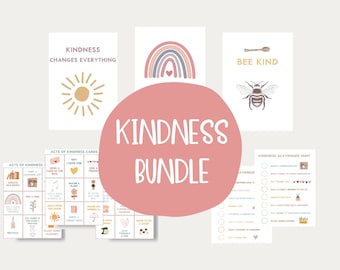 Kindness Posters and Cards Bundle: Kinderaktivitäten (Digitaler Download)