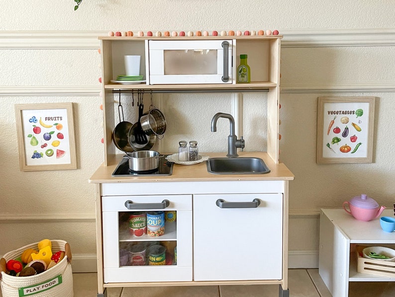 Fruits &amp; Vegetables Poster Set | Printable Play Kitchen Art ...