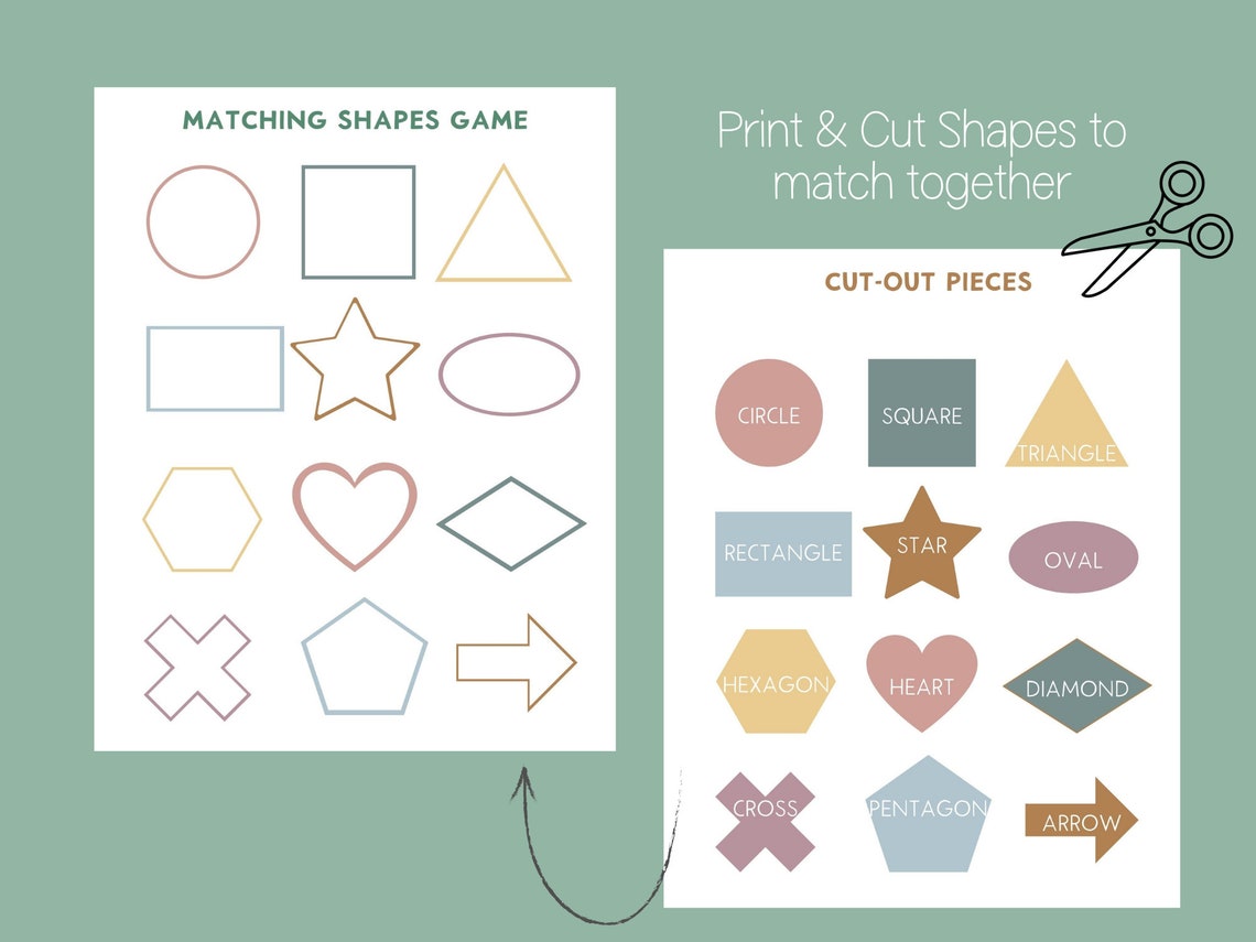 Printable Shapes Game | Pre-k Curriculum Shape Matching | Busy Binder ...
