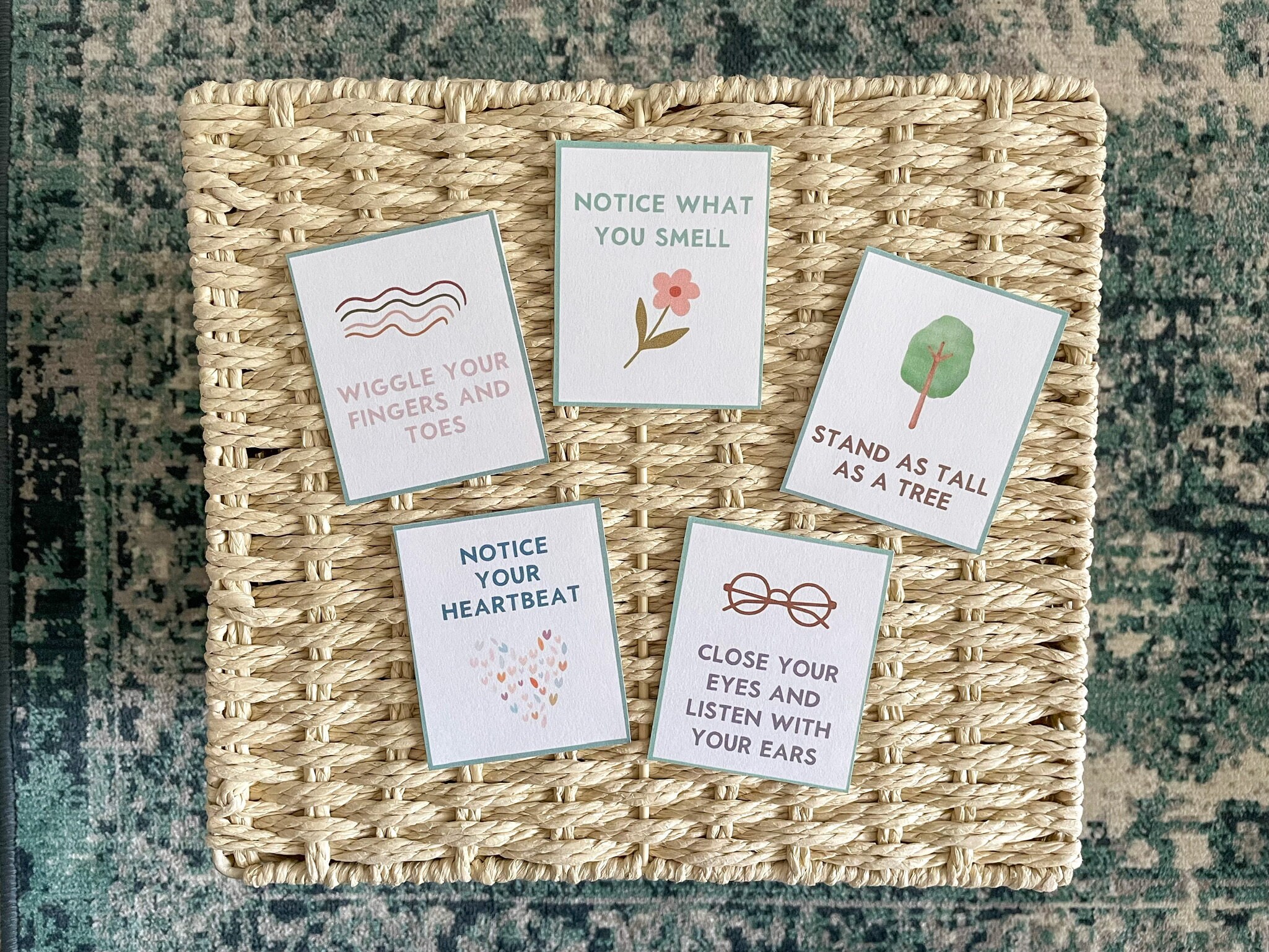 Mindfulness Cards for Children | Printable Toddler Cards | Preschooler Coping Skills - Etsy