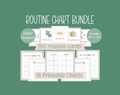 Kids Routine Charts and visual schedule cards | Printable checklist Daily Routine