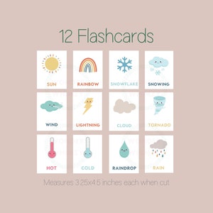 Weather Flashcards | Printable Flash Cards | Educational Prints for ...