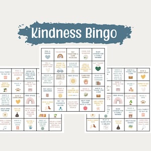 Printable Kindness Bingo with Variations for kids to encourage random acts of kindness