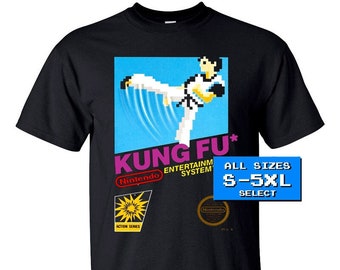 Kung-Fu Box T Shirt BLACK all sizes S-5XL 100% cotton NES Famicom Nintendo game 8 bit