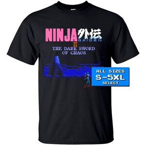 Ninja Gaiden 2 v2 Screen T Shirt BLACK all sizes S-5XL 100% cotton NES Famicom Nintendo game 8 bit