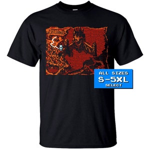 Castlevania 3 Dracula’s Curse Legend Carte écran T Shirt NOIR toutes tailles S-5XL 100% coton NES Famicom Nintendo jeu 8 bit