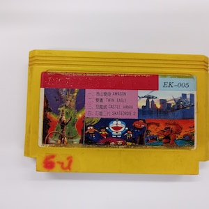 4in1 Amagon Skate or die Castlevania Twin Eagle 90s RARE Famicom Nes game Cartridge 60 pin