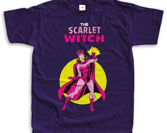 The Scarlet Witch Comic Super Heroes Vintage T Shirt Unisex sizes S-5XL 100% cotton Cover Art