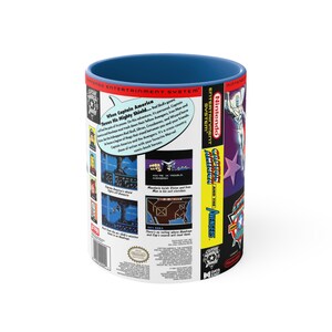 Capitán América y los Vengadores NES 8 bits caja de juego cubierta famicom Accent taza de café, 11 oz 1 imagen 2