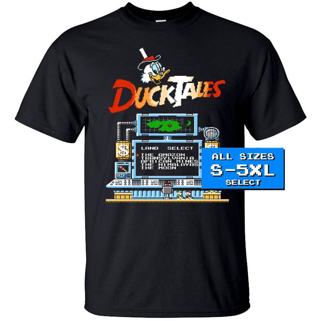 2506-2513 新品 DVDBOX duck Tails 奇蹟 Tシャツ付 Duck Tales Land Select Screen T Shirt BLACK All Sizes S-5XL 100
