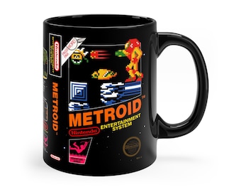 Metro id Box NES 8 bit game box 2 cover famicom Accent Coffee Mug 11oz Black Mug